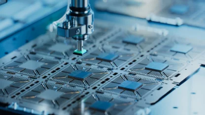 Image of Silicon Die are being Extracted from Semiconductor Wafer