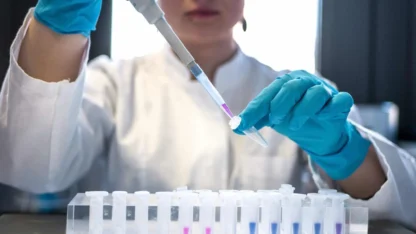 scientist with test tubes