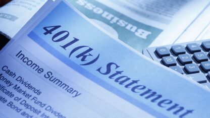 Image of 401k statement